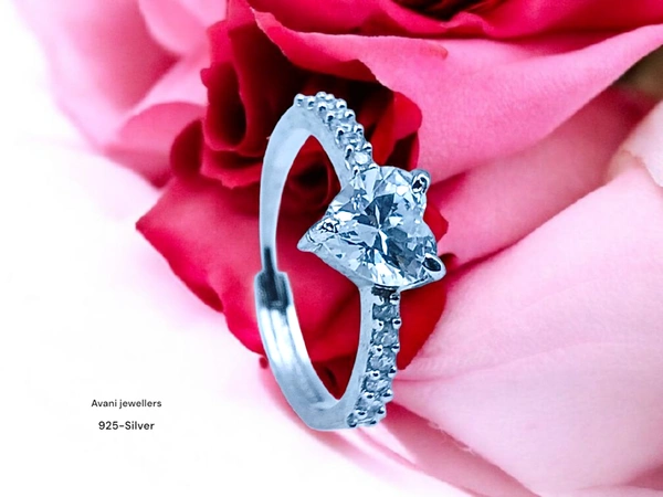 Silver Ladies Fancy Ring - 2.2, Adjustable