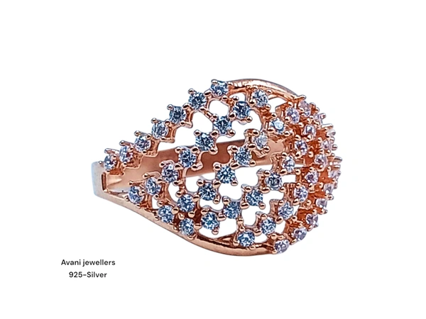 Silver Ladies Fancy Ring - 2.1, 11, Rose