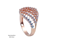 Silver Ladies Fancy Ring - 2.1, 11, Rose