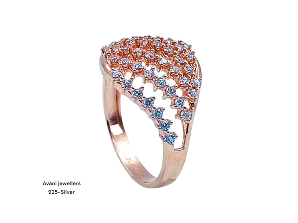 Silver Ladies Fancy Ring - 2.1, 11, Rose