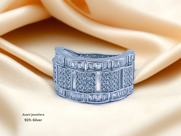 Silver Ladies Fancy Ring - 12, 4.51