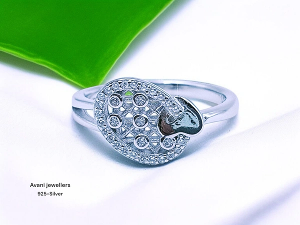 Silver Ladies Fancy Ring - 17, 2.65