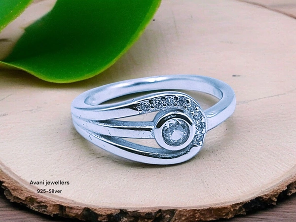 Silver Ladies Fancy Ring - 9, 2.2