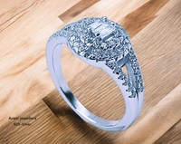 Silver Ladies Fancy Ring - 9, 2.86