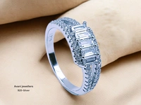 Silver Ladies Fancy Ring - 17, 3.34