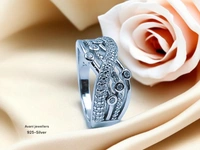 Silver Ladies Fancy Ring - 14, 4.54