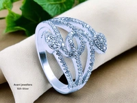 Silver Ladies Fancy Ring - 17, 4.26