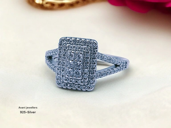 Silver Ladies Fancy Ring - 15, 2.91