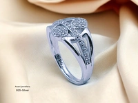 Silver Ladies Fancy Ring - 9, 2.62