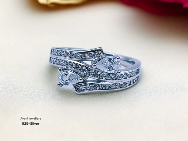 Silver Ladies Fancy Ring - 10, 2.82