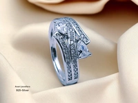 Silver Ladies Fancy Ring - 10, 2.82