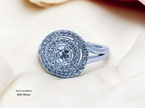 Silver Ladies Fancy Ring - 11, 3.61