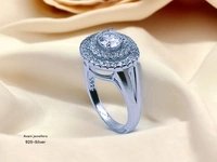 Silver Ladies Fancy Ring - 11, 3.61