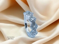 Silver Ladies Fancy Ring - 11, 2.46