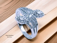 Silver Ladies Fancy Ring - 13, 4.07