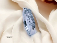 Silver Ladies Fancy Ring - 12, 2.51