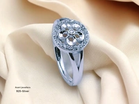 Silver Ladies Fancy Ring - 17, 3.03