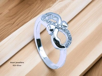Silver Ladies Fancy Ring - 17, 2.49