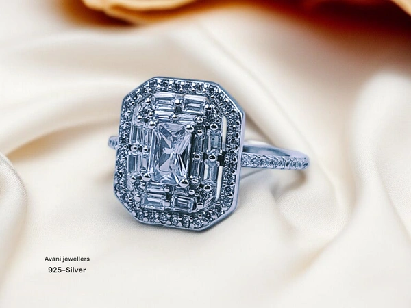Silver Ladies Fancy Ring - 17, 4.12