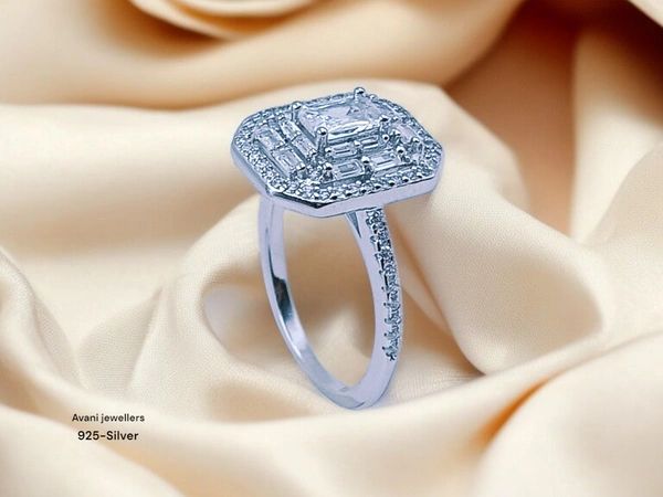 Silver Ladies Fancy Ring - 17, 4.12