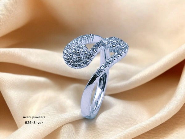 Silver Ladies Fancy Ring - 13, 2.67