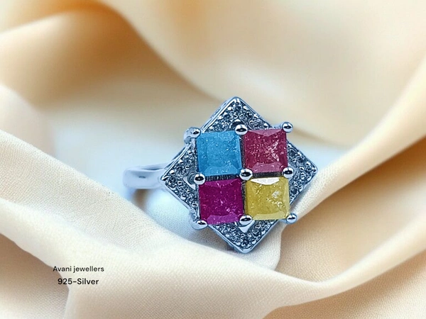 Silver Ladies Fancy Ring - 11, 3.27