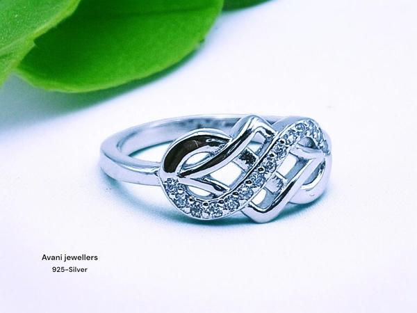 Silver Ladies Fancy Ring - 12, 2.36