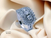 Silver Ladies Fancy Ring - 12, 3.7