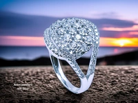 Silver Ladies Fancy Ring - 15, 5.22