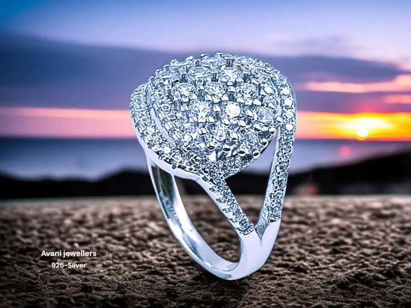 Silver Ladies Fancy Ring - 15, 5.22