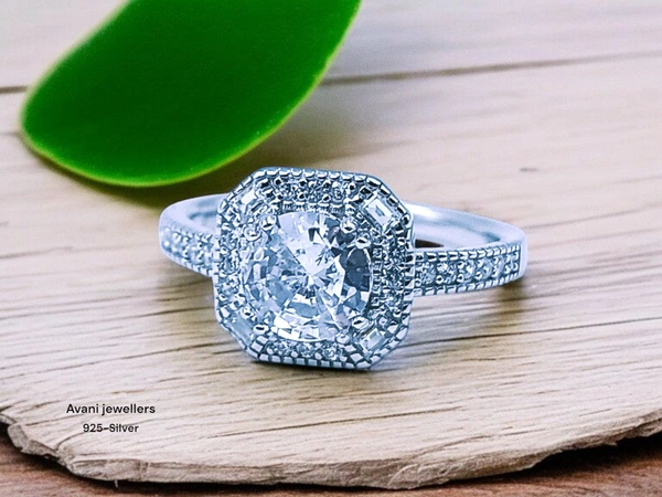 Silver Ladies Fancy Ring - 17, 3.42