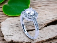 Silver Ladies Fancy Ring - 17, 3.42
