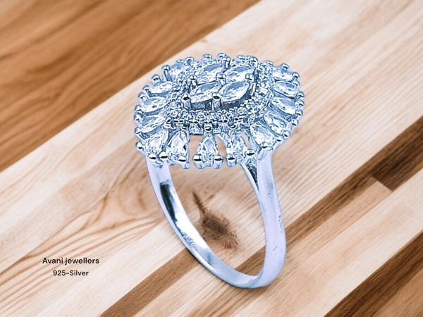 Silver Ladies Fancy Ring - 18, 3.95