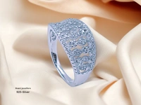 Silver Ladies Fancy Ring - 17, 3.71