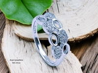 Silver Ladies Fancy Ring - 10, 2.31