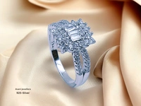 Silver Ladies Fancy Ring - 9, 2.9