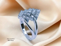 Silver Ladies Fancy Ring - 10, 3.24