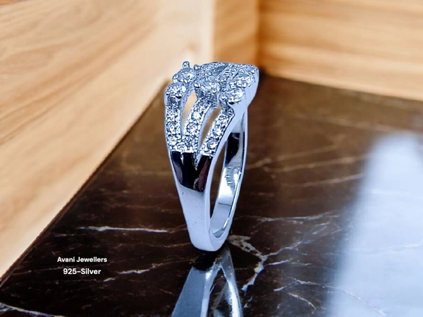 Silver Ladies Fancy Ring - 2.75, 12