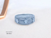 Silver Ladies Fancy Ring - 3.84, 13