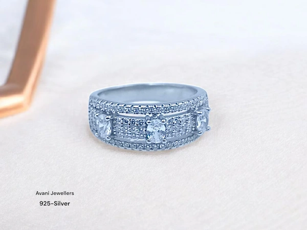Silver Ladies Fancy Ring - 3.84, 13