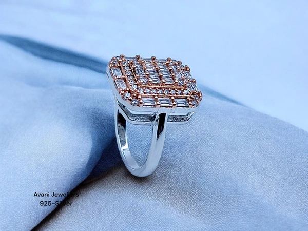 Silver Ladies Fancy Ring - 3.8, 11, Selective Yellow