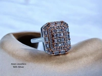 Silver Ladies Fancy Ring - 3.8, 11, Selective Yellow