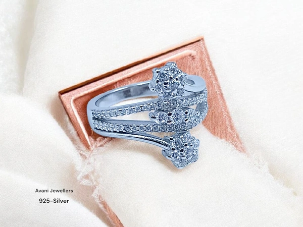 Silver Ladies Fancy Ring - 4.12, 12