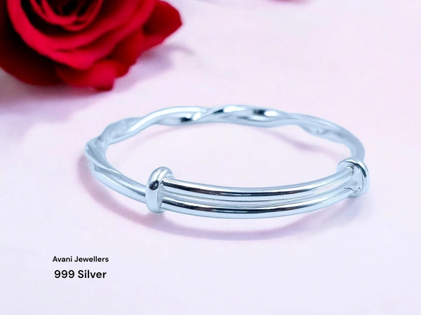 Silver Ladies Plain Kade - 20.41, Adjustable