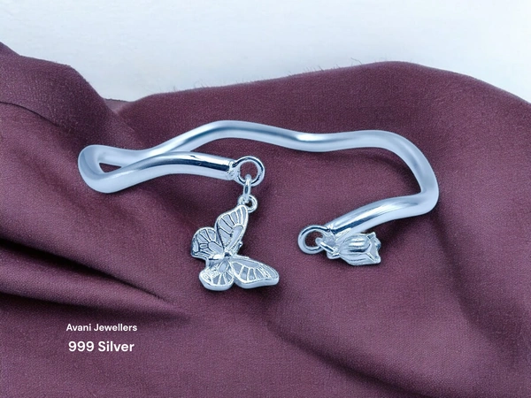 Silver Ladies Plain Kade - 21.16, Free Size