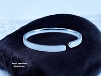 Silver Ladies Plain Kade - 21.32, Free Size