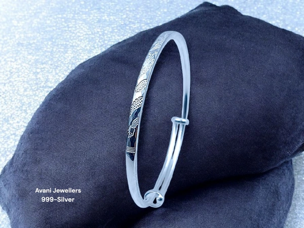 Silver Ladies Plain Kade - 15.67, Adjustable