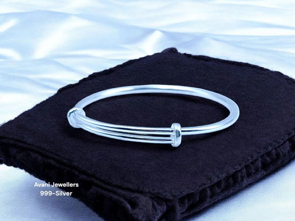 Silver Ladies Plain Kade - 15.67, Adjustable