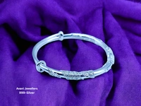 Silver Ladies Plain Kade - 25.3, Adjustable