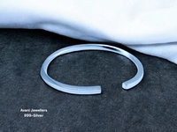 Silver Ladies Plain Kade - 21.5, Free Size